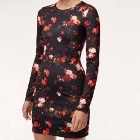 Wilfred floral long sleeve stretch bodycon dress - Picture 1 of 10